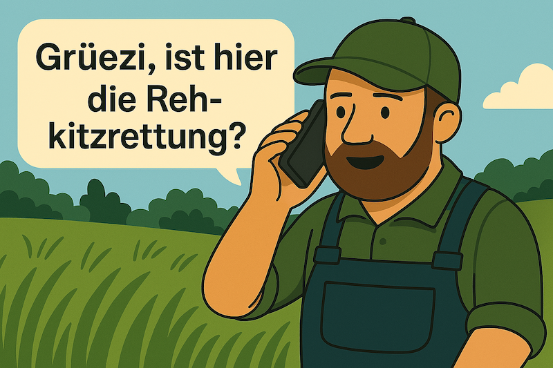 Ich rufe die Rehkitzrettung